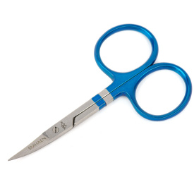 SMHAEN Scissor Curved 4'' Tungsten Carbide Fine Blade Blue