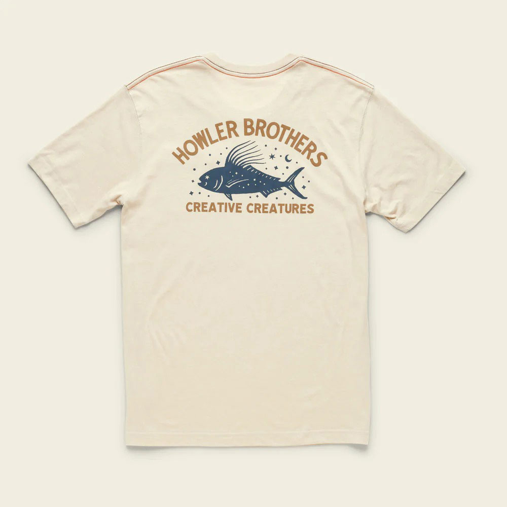 Howler Select Pocket T Creative Creatures Roosterfish Sand Heather