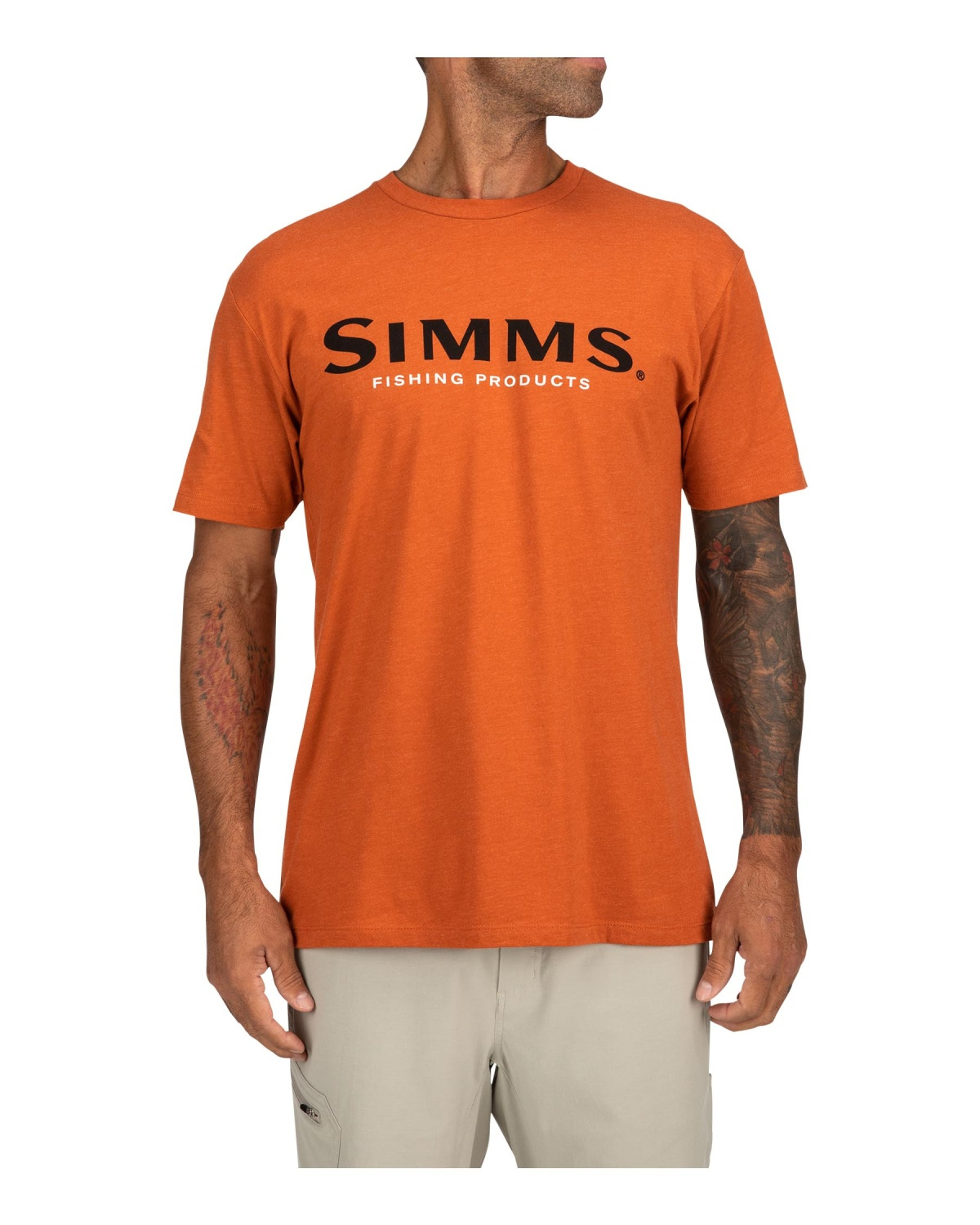 Simms Logo T-Shirt Adobe Heather