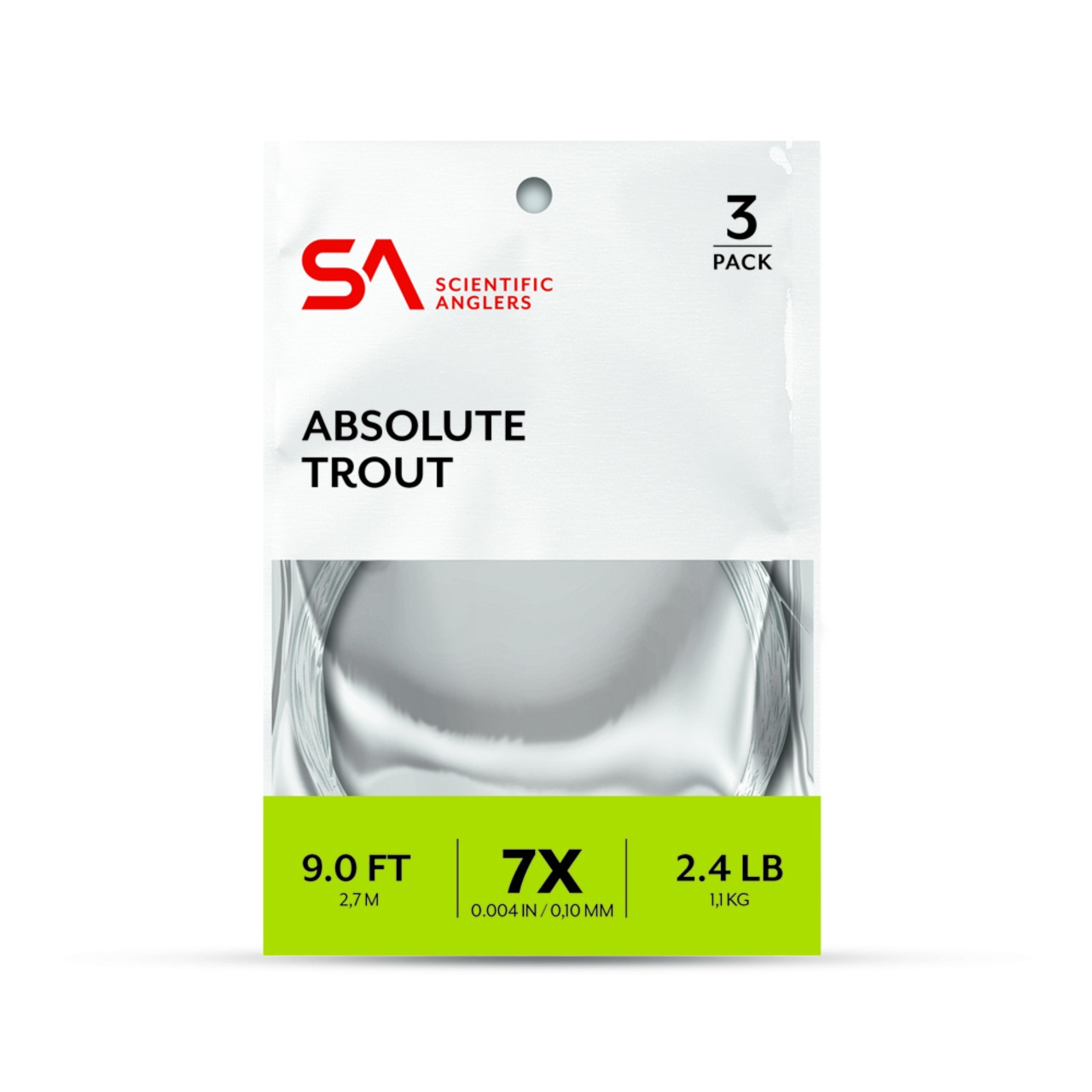 SA Absolute Trout Leader 3-pack 9\'
