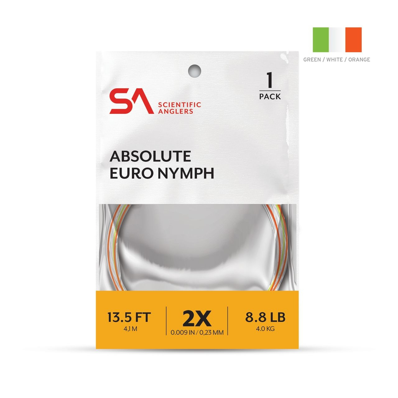 SA Absolute Euro Nymph Leader 30\' 4X (0,18 mm)
