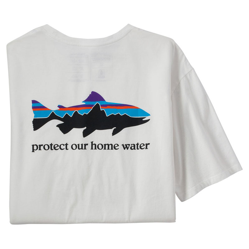 Patagonia M's Home Water Trout Organic T-Shirt White