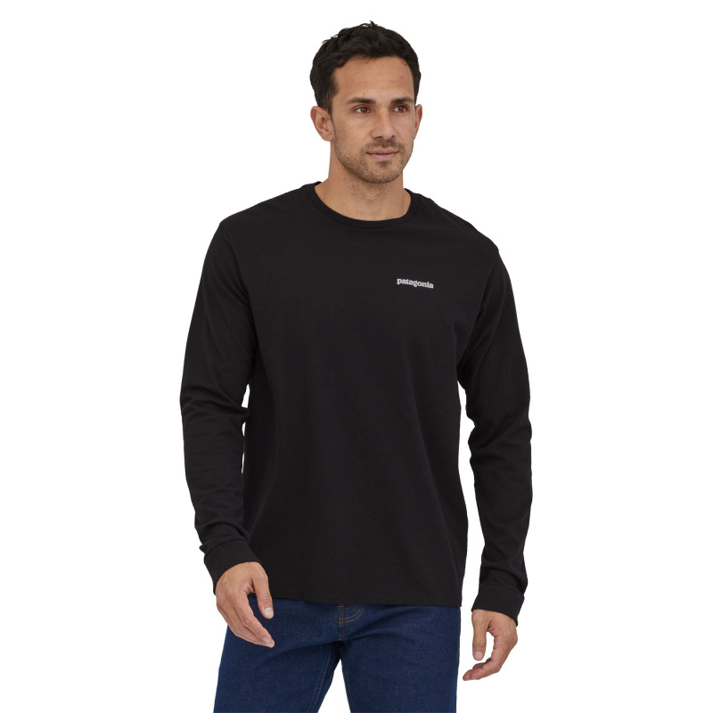 Patagonia M\'s L/S Home Water Trout Responsibili-Tee BLK