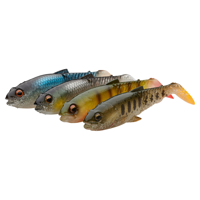 Savage Gear Craft Cannibal Paddletail 8.5cm, 7g 4pcs - Clear Water Mix