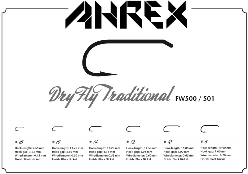 Ahrex FW501 - Dry Fly Traditional Barbless