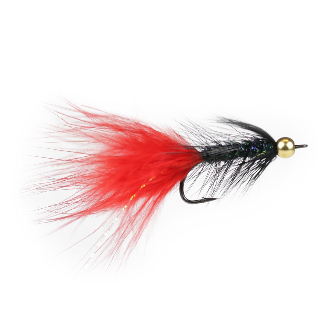 Wolly Bugger BH Red/Black # 6