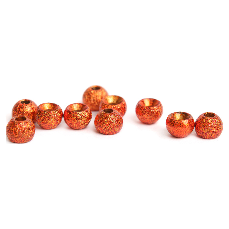 Gritty Tungsten Beads 2,7mm - Metallic Orange