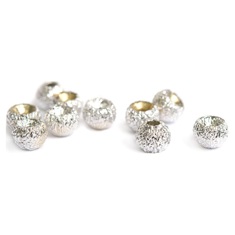 Gritty Tungsten Beads 2,7mm - Metallic Silver