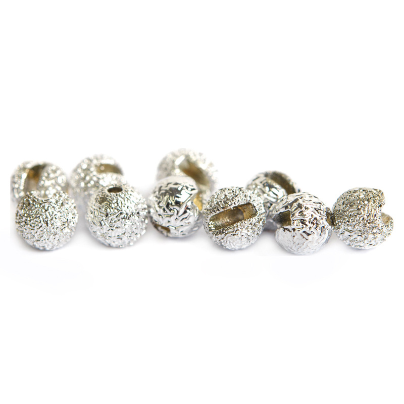 Gritty Slotted Tungsten Beads 3mm - Metallic Silver