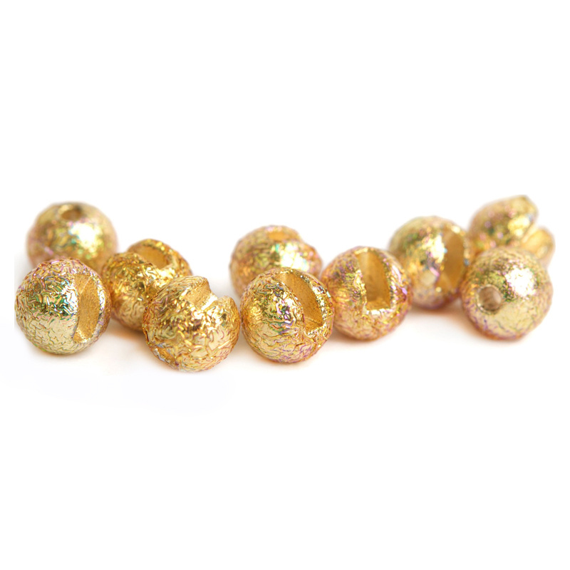 Gritty Slotted Tungsten Beads 3mm - Metallic Gold