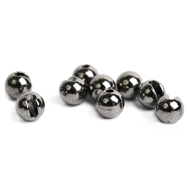 Slotted Tungsten Beads 4,0mm - Black Nickel