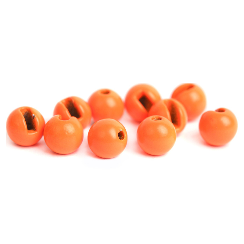 Slotted Tungsten Beads 4,0mm - Fluo Orange