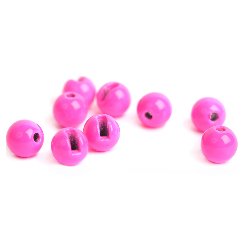 Slotted Tungsten Beads 4,0mm - Fluo Pink