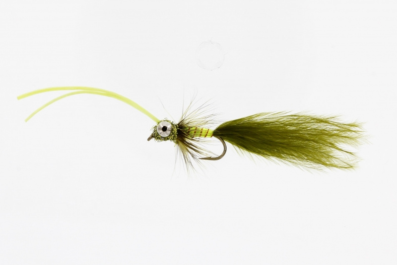 Small Dredger Rubberlegs Olive/Chartreuse