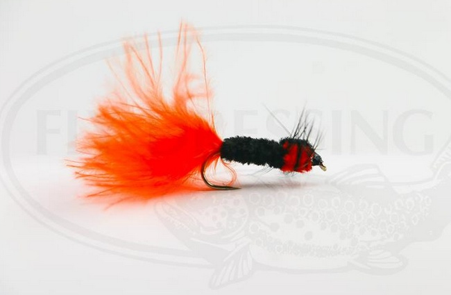 Montana Streamer svart/orange size 8