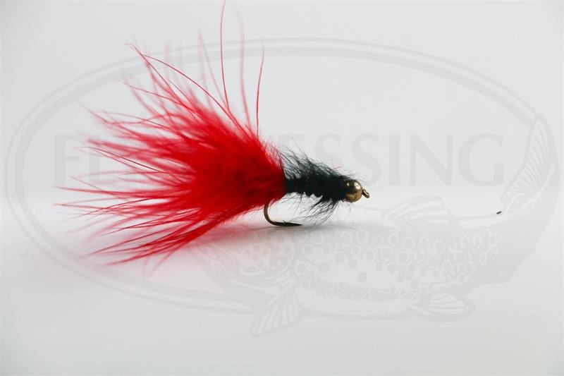Marabou Streamer Red/Black # 8