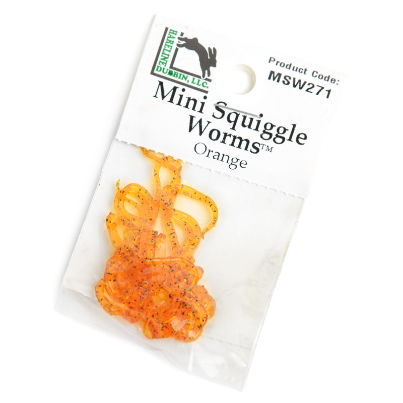Mini Squiggle Worms #271 Orange