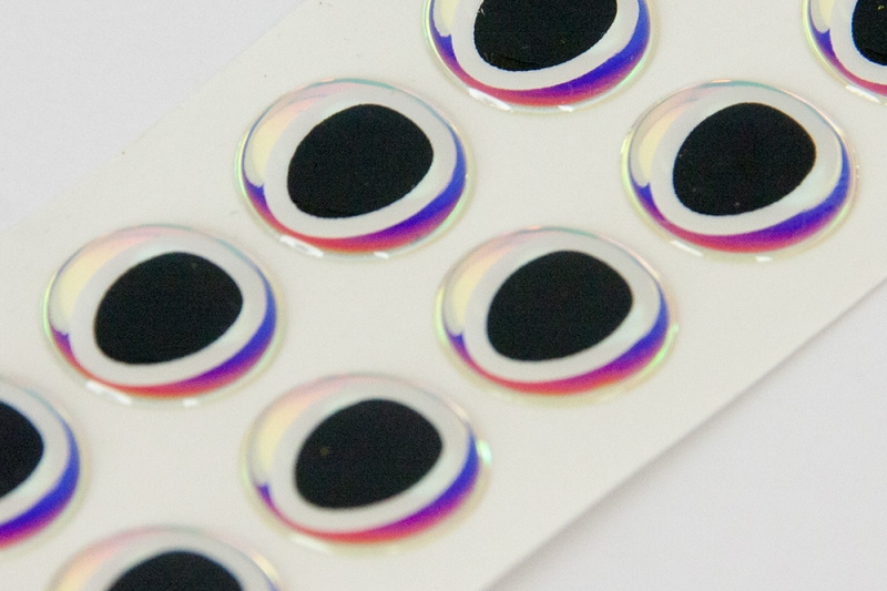 Epoxy Eyes 5,1mm oval dubbel Svartpearl