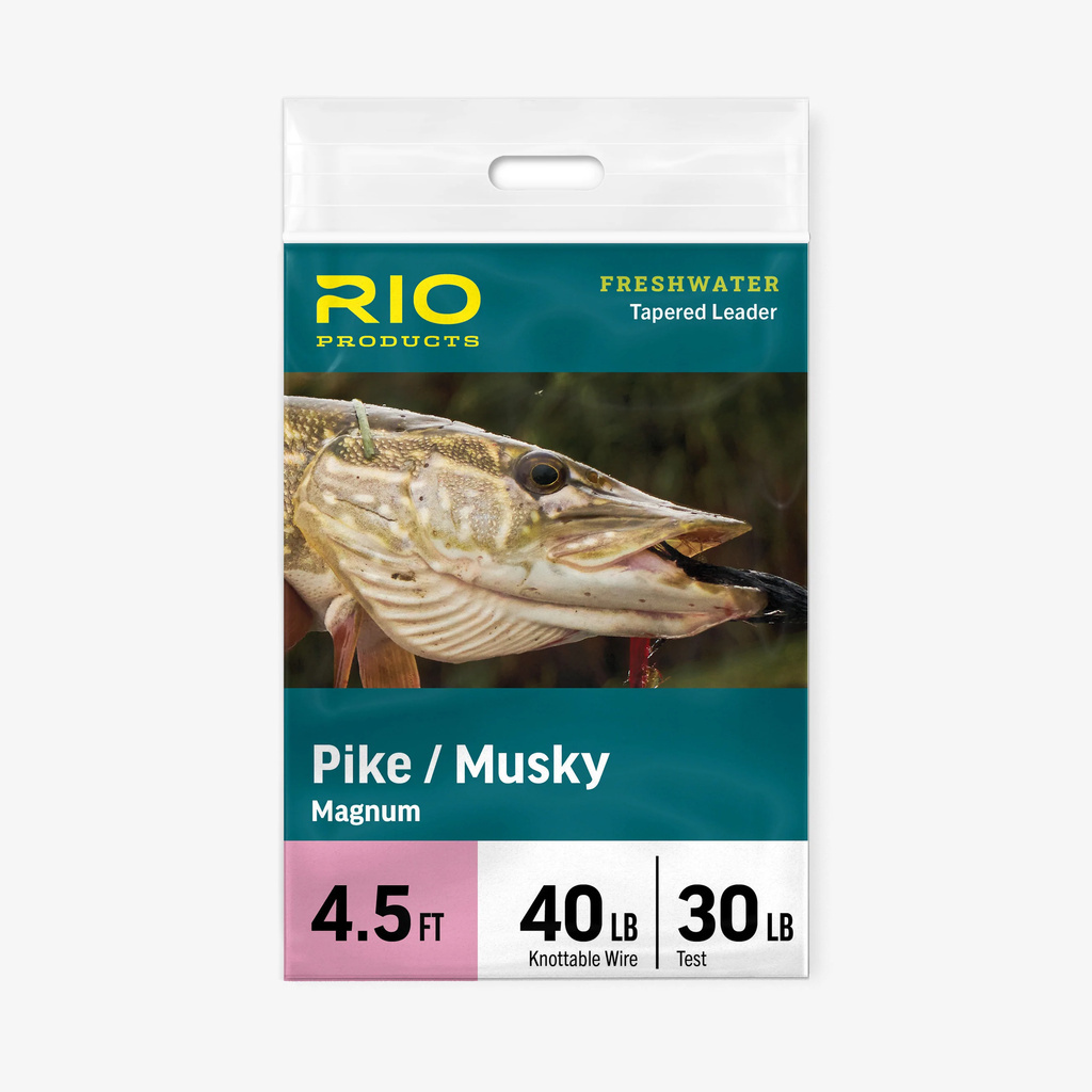 Rio Pike/Musky Magnum Leader - 4.5ft, 30lb class 40lb Knottable Wire