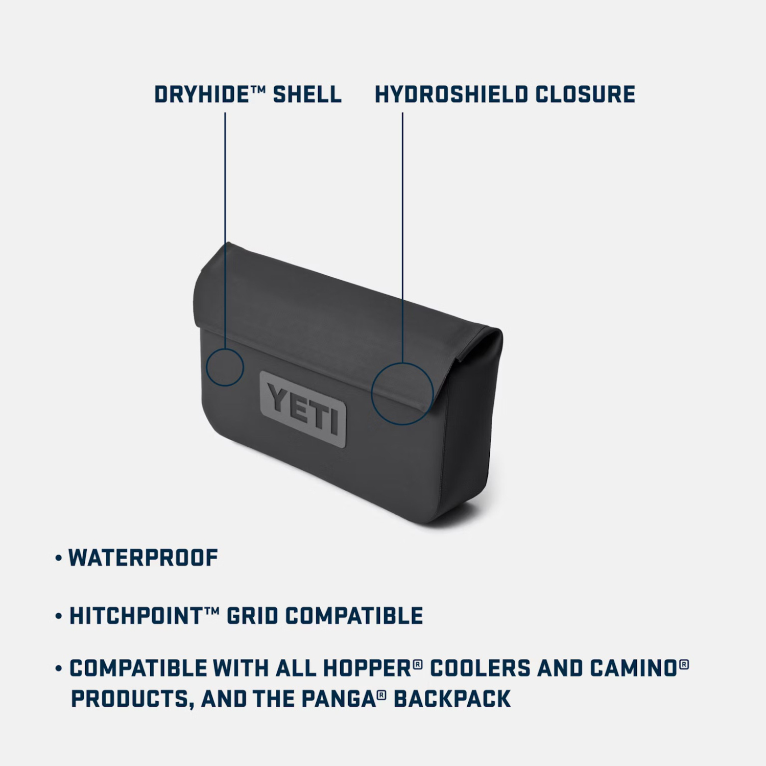 Yeti Sidekick Dry 1L Waterproof Gear Case - Charcoal