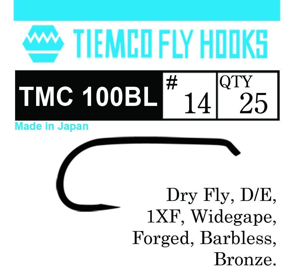 Tiemco 100 Dry Fly Barbless 20-pack - #12