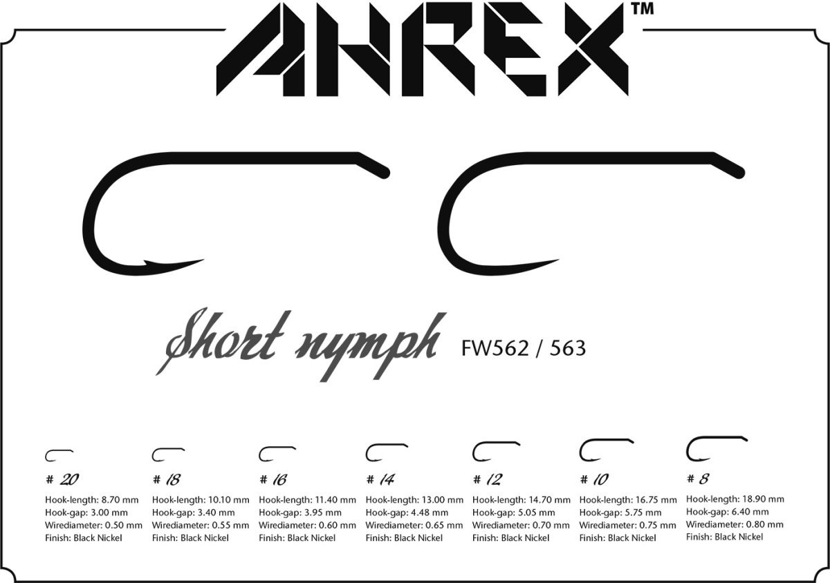 Ahrex FW562 Short Nymph Krok 24-pack