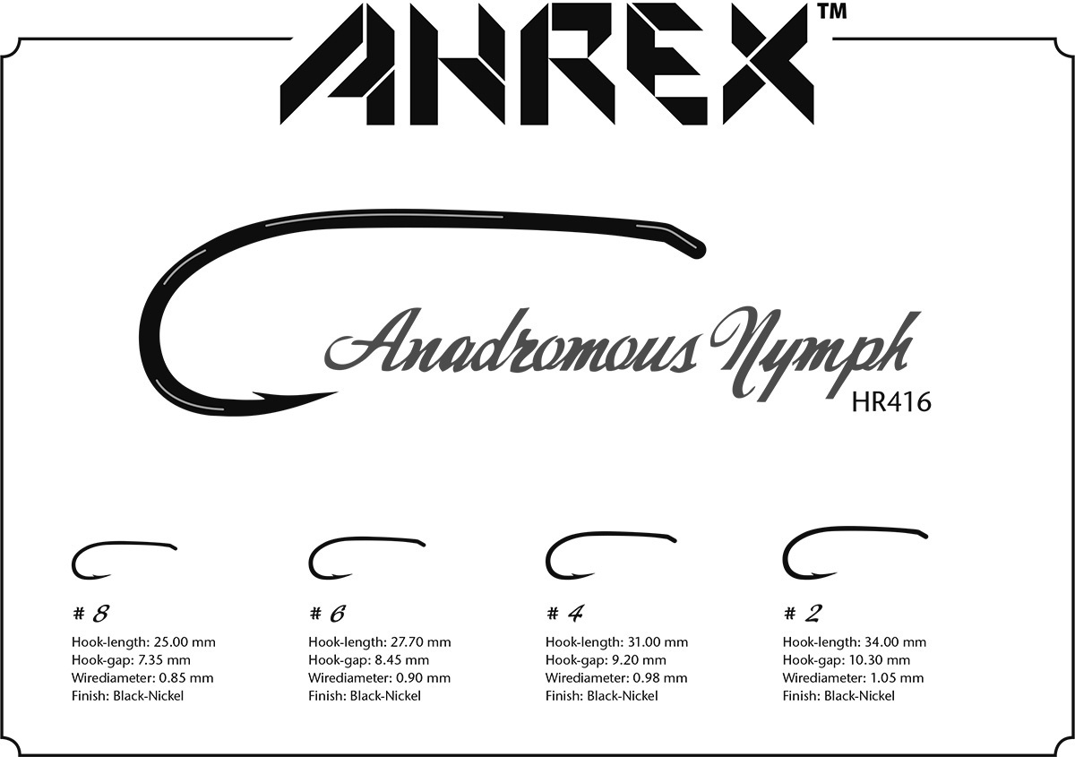 Ahrex HR416 Anadamous Nymph Krok 15-pack