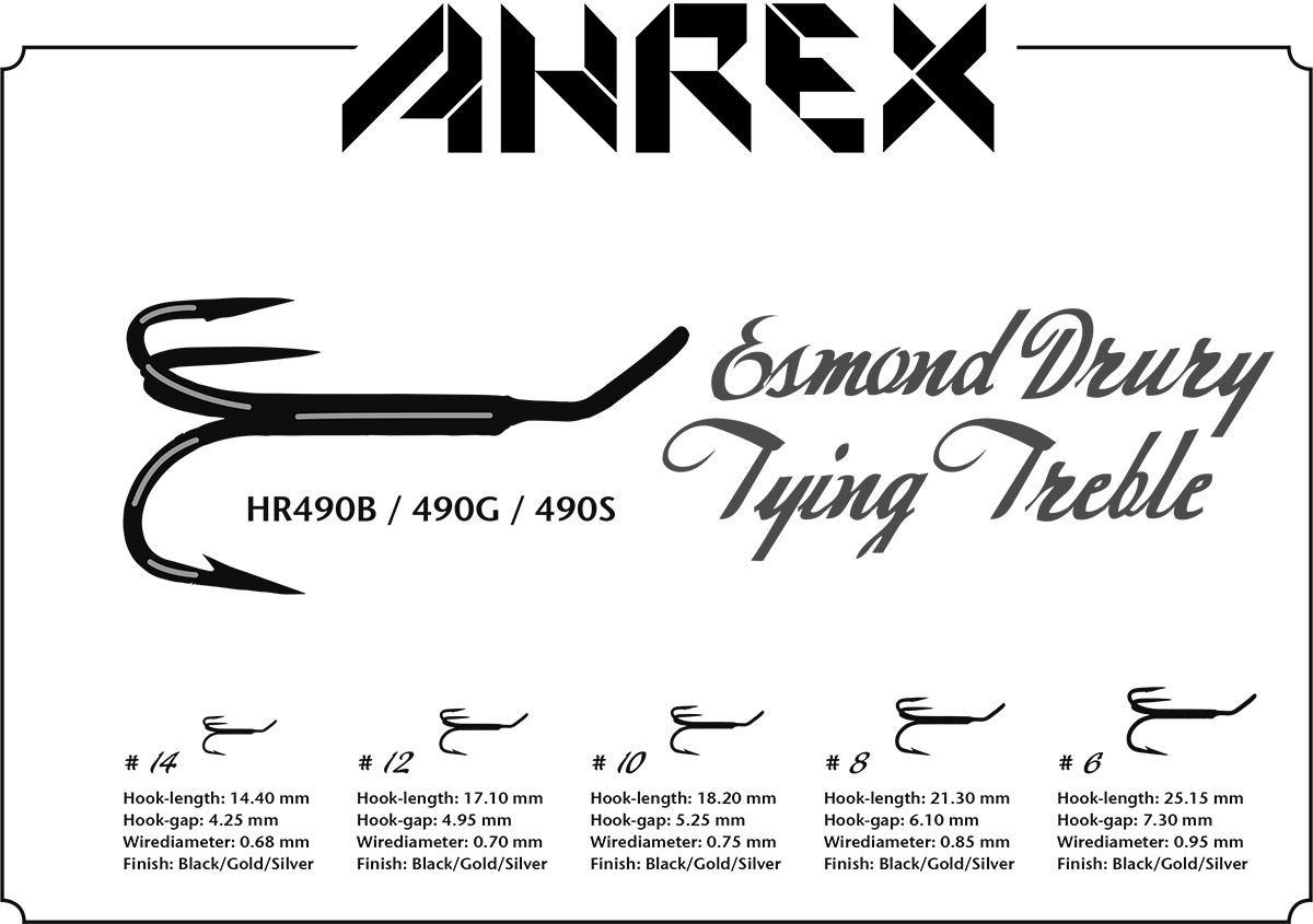 Ahrex HR490G ED Tying Treble Krok 5-pack